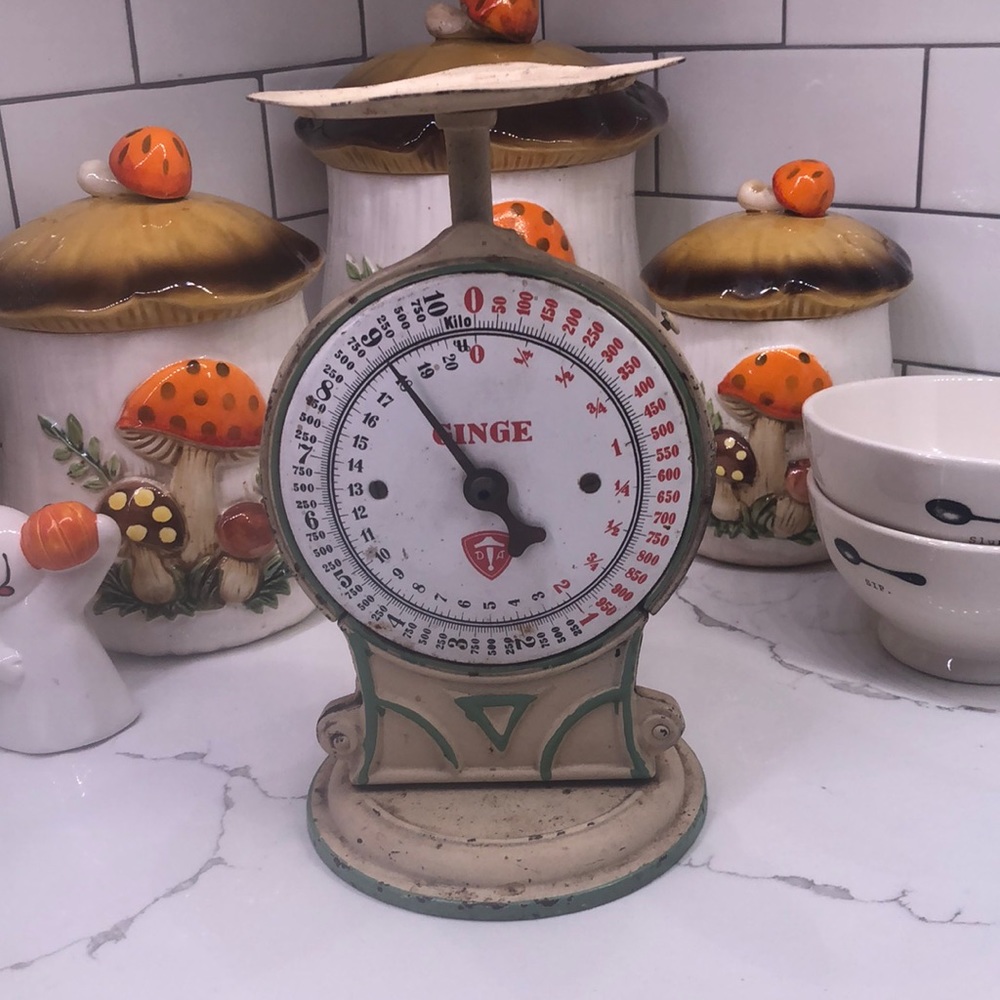 Vintage 1930's Danish Ginge Cast Iron with enamel plate